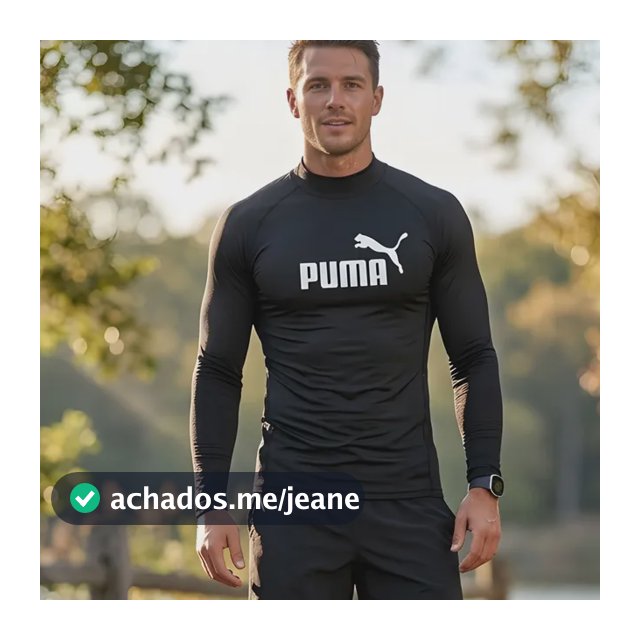 Camiseta Térmica Puma Manga Longa Proteção Uv50+ Masculina