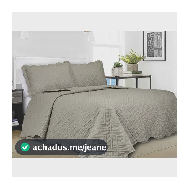 Kit Cobre Leito Colcha Casal Gigante Matelasse Jazmini