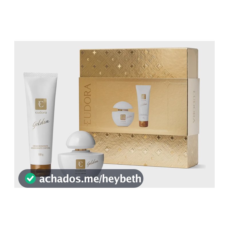 Eudora Golden Kit Presente Natal: Eau De Parfum 35ml + Creme Hidratante Desodorante Corporal 100g