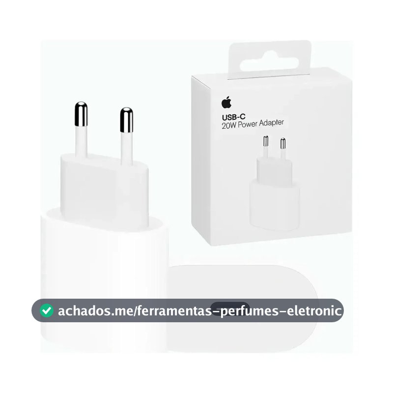 Carregador Fonte Usb-c 20w Compativel com iPhone Tipo-c Turbo Adaptador Branco