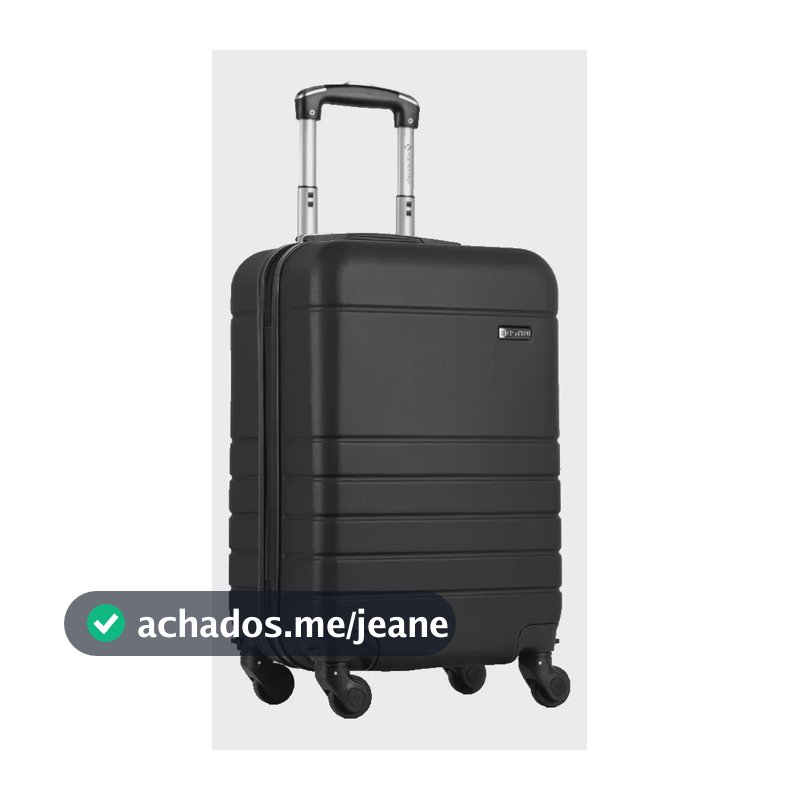 Mala Bordo Abs Sestini 360 Essencial 2 Com Roda Removível Preto