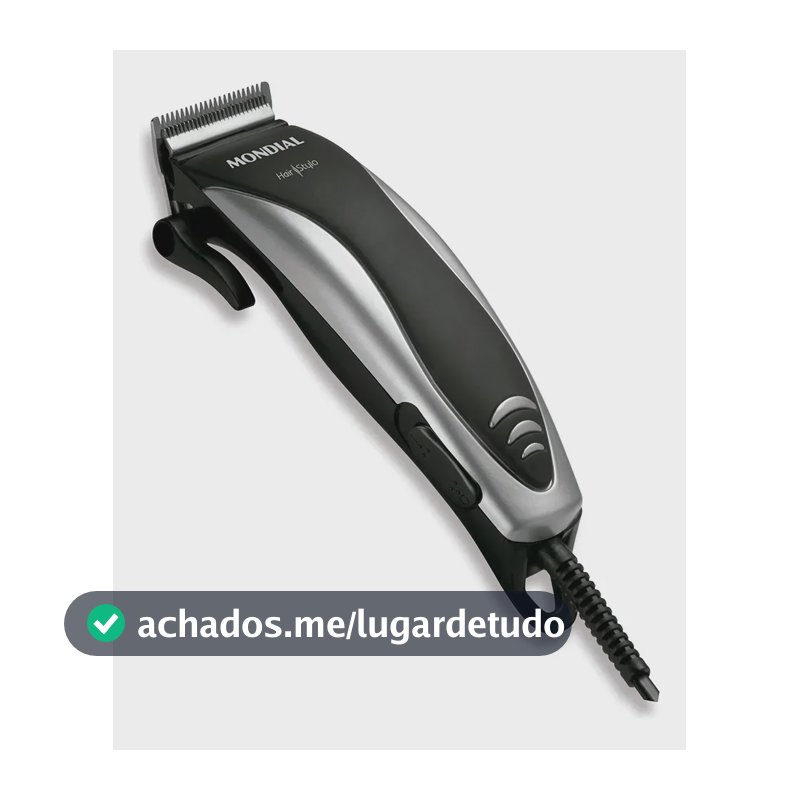 Cortador de Cabelos Hair Stylo Mondial Preto/Prata CR-02