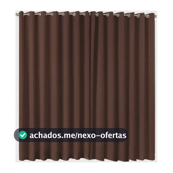 Cortina Blackout Tecido 3,00x2,00 Para Varão Cor Tabaco