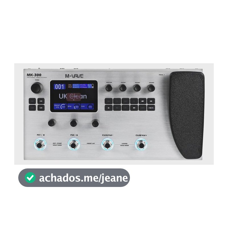 Pedal Multiefeitos M-Vave MK-300 320 Efeitos com Bluetooth e Bateria 10h