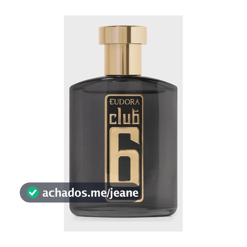 Club 6 Cassino Eudora Desodorante Colônia Perfume Masculino Original 95ml