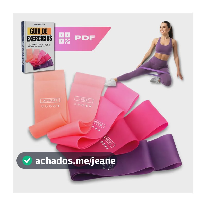 Kit 5 Faixa Elástica Super Mini Band Extensor Elástico Para Treino Resistência Funcional Academia Ginástica Yoga Esporte Banda Extra Forte De Treinamento Thera Pilates Fisioterapia Alegria Rosa