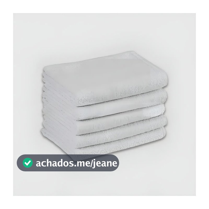 Kit 20 Toalhas Rosto Clássica P/ Salão De Beleza Reforçada Branco Liso