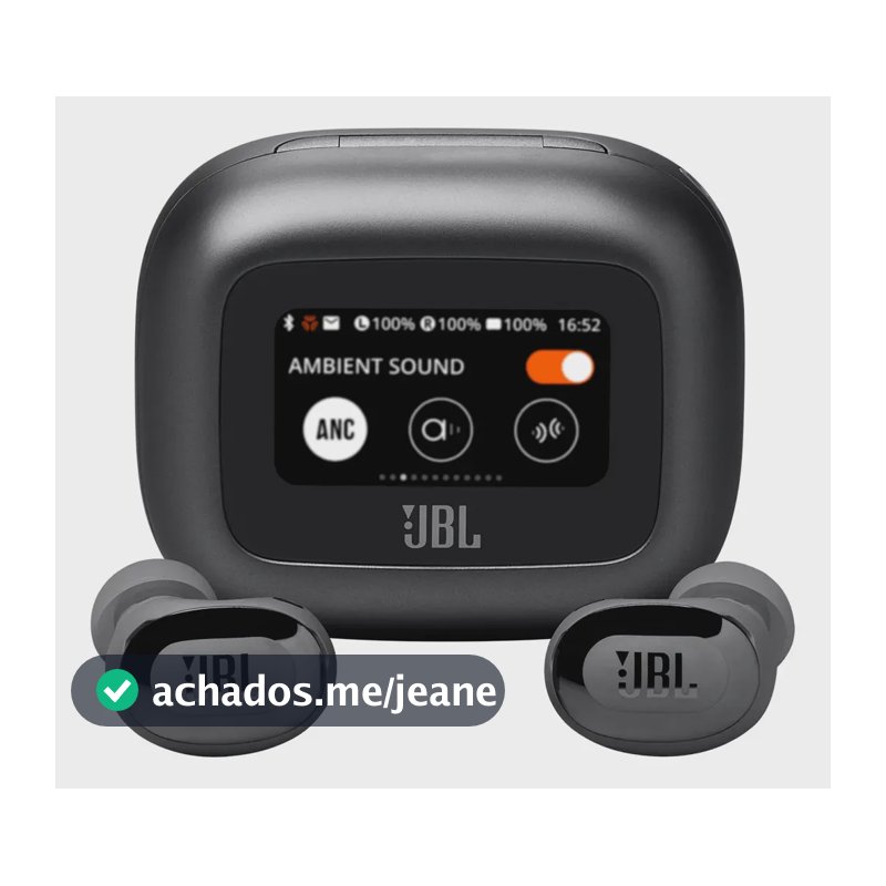 FONE DE OUVIDO JBL LIVE BUDS 3 COM CASE SMART PRETO