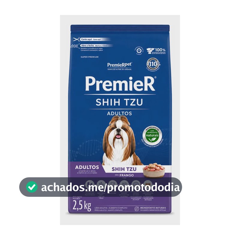 Ração Premier Raças Específicas Shih Tzu Adulto 2,5 Kg Frang