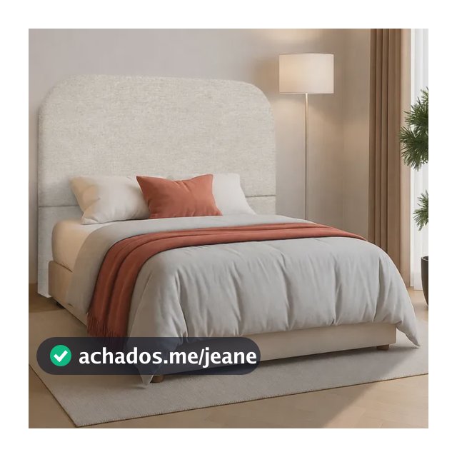 Cabeceira Para Cama Box Casal Luna 140 Cm Organica Linho