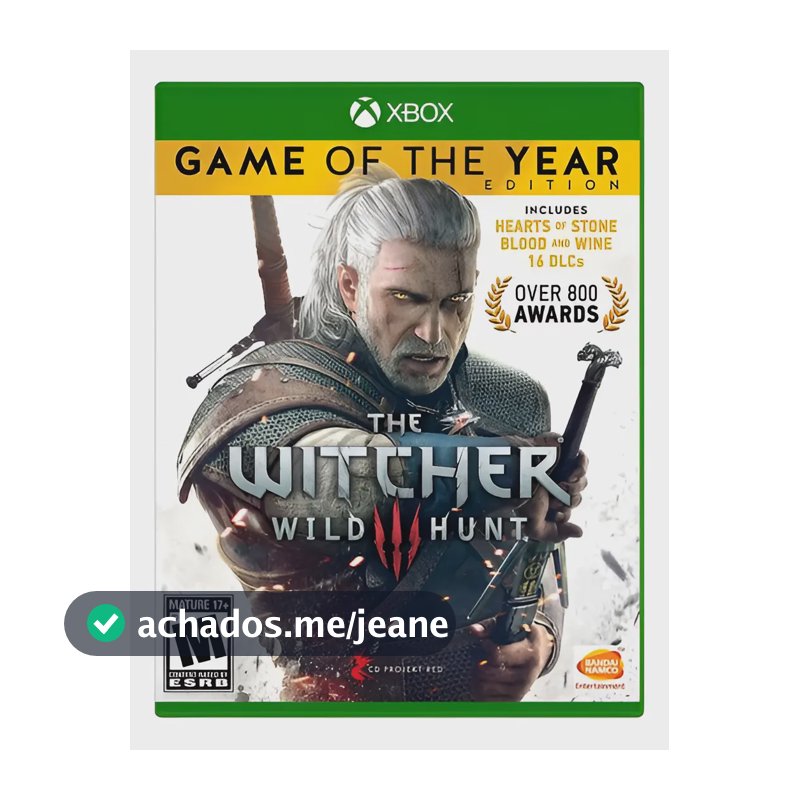 Jogo The Witcher 3 Wild Hunt Game Of The Year Ed Xbox One