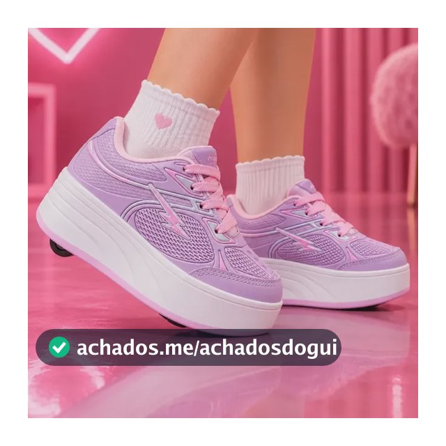Tênis 4 Rodinhas Infantil Mini-pé Meninas Diversão