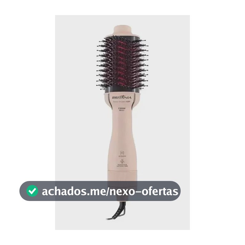 Escova Secadora Britânia Bivolt 1300w Soft Bec07r Original