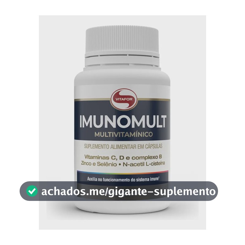 Imunomult 60 Cápsulas Vitafor Sem Sabor