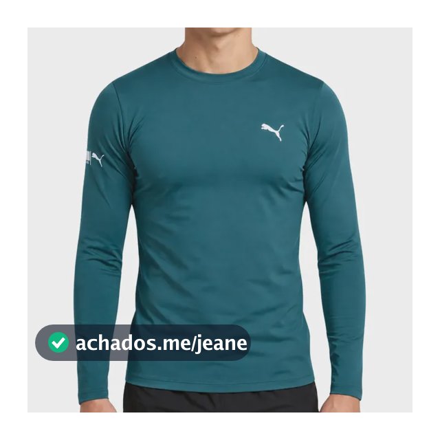 Camiseta Puma Térmica Manga Longa Proteção Uv 50+ Masculina