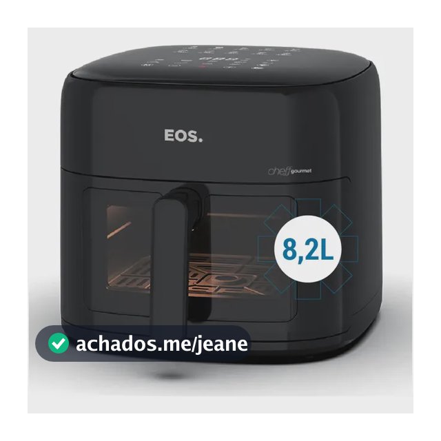 Fritadeira Air Fryer Eos Family 8,2l Digital Eaf80p Cor Preto