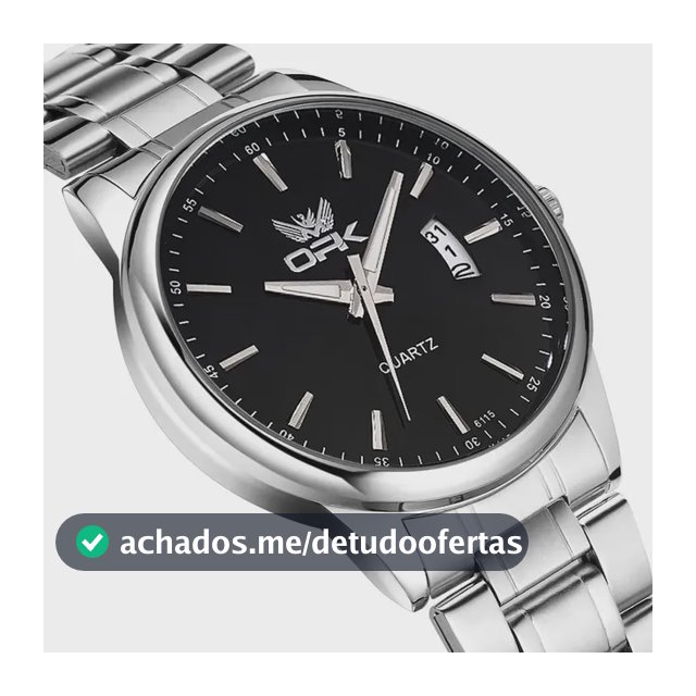 Opk Relógio Masculino Original Prata À Prova D'água 6010