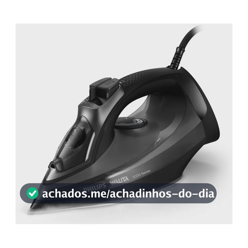 Ferro A Vapor Série 5000 Dst5040 Preto Philips Walita Preto