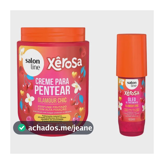 Kit Creme Para Pentear + Óleo Tratamento Xêrosa Glamour Chic
