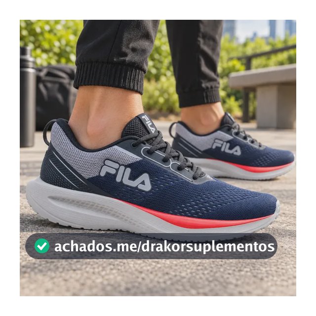 Tênis Fila Masculino Rise Up Esportivo Treino Original Marinho/prata Liso 42 42