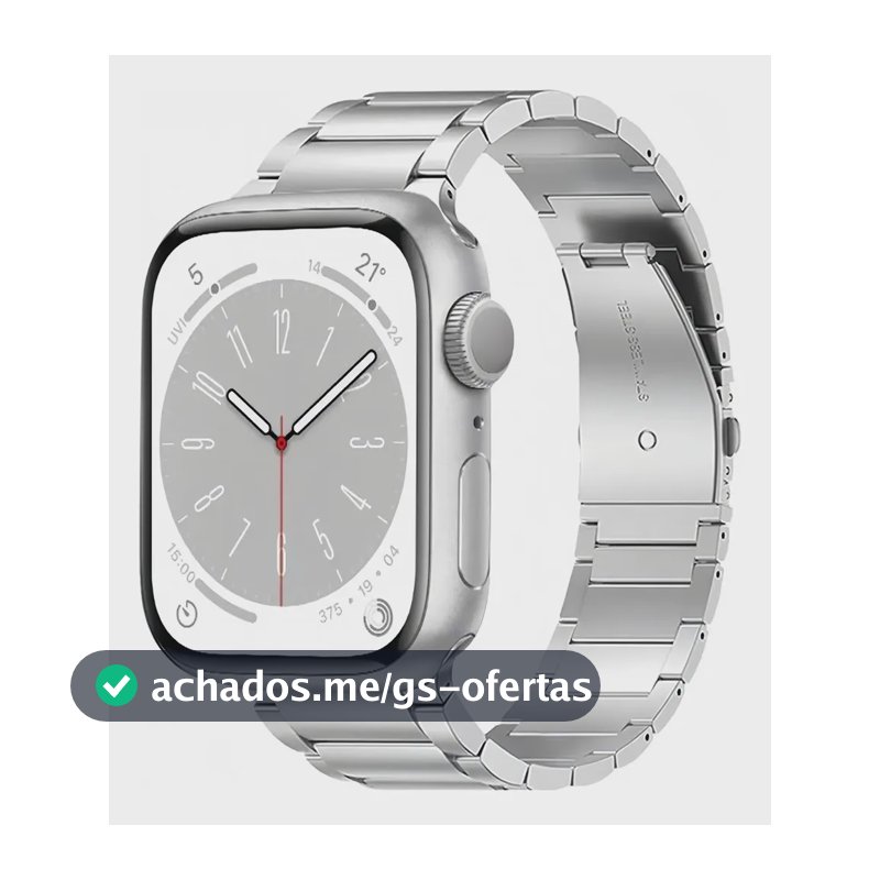 Pulseira De Aço Inoxidável Para Apple Watch 11 10 42/46/49mm Prata 44/45/49mms12/11/10 46mm