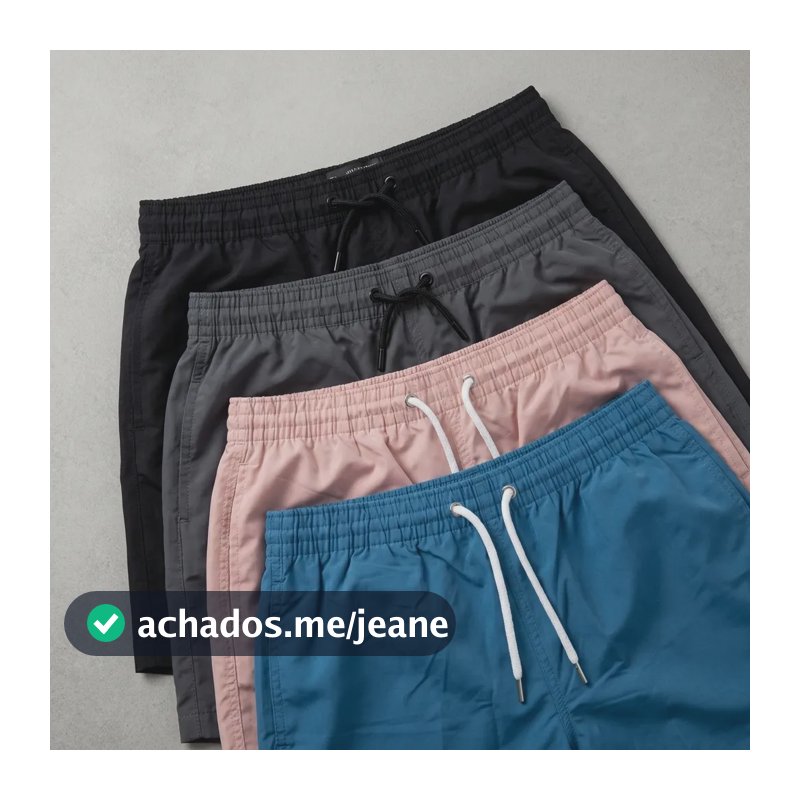 Kit 4 Bermuda Shorts Tactel Poliester Academia Praia Kit Colorido P