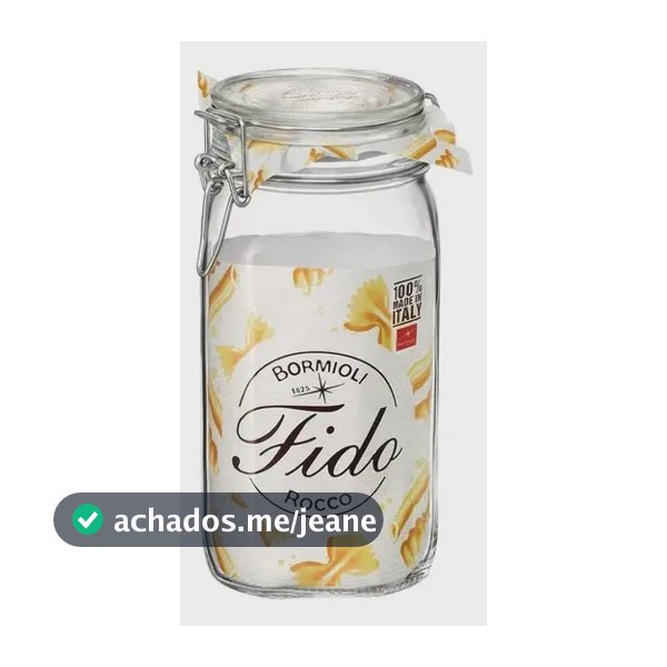 Pote Fido Italiano Hermético De Vidro 1 Litro Bormioli Rocco Incolor 1.5l