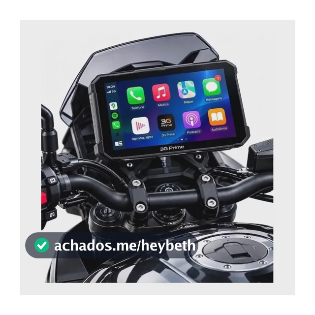 Multimídia Moto 5 Polegadas CarPlay Android Auto GPS Bluetooth IP67 Tela Touch Sem Fio