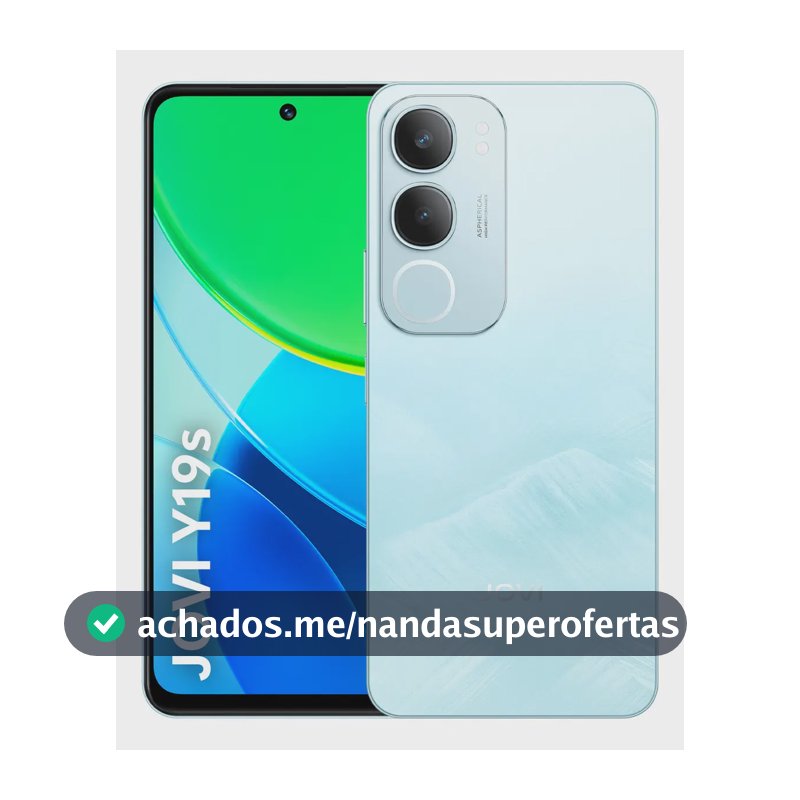 Smartphone JOVI Y19s 256gb, 4GB + 4GB RAM Expansível, Câmera 50mp, Bateria 5500mah, Carregamento 15w, Tela 90hz - Azul Glacial