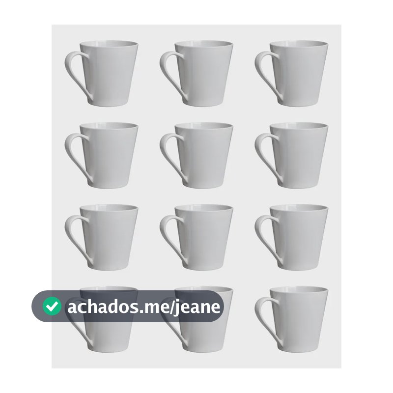Kit 12 Xicaras 150ml Para Servir Hotel Café Chá Chocolate Branco Xicara