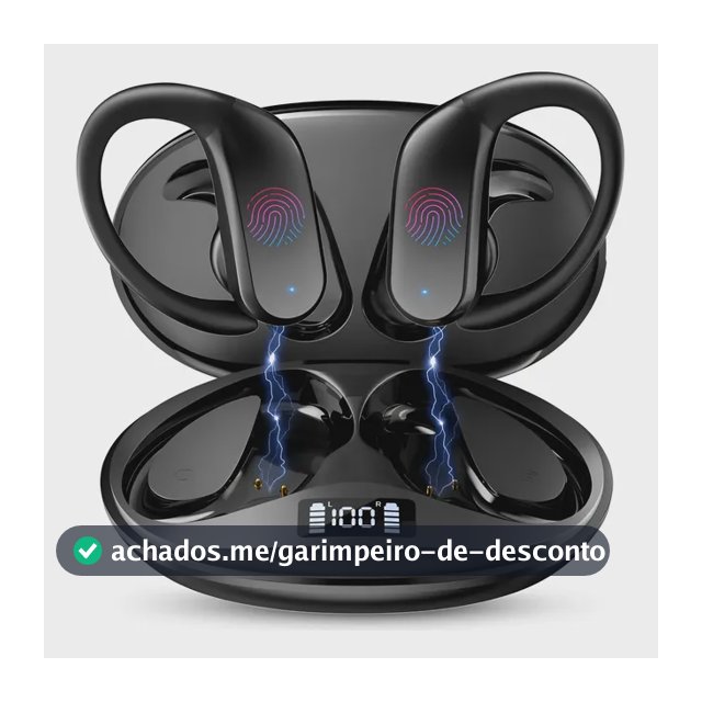Fone De Ouvido Esportivo Sem Fio Bluetooth Par Todos Celular