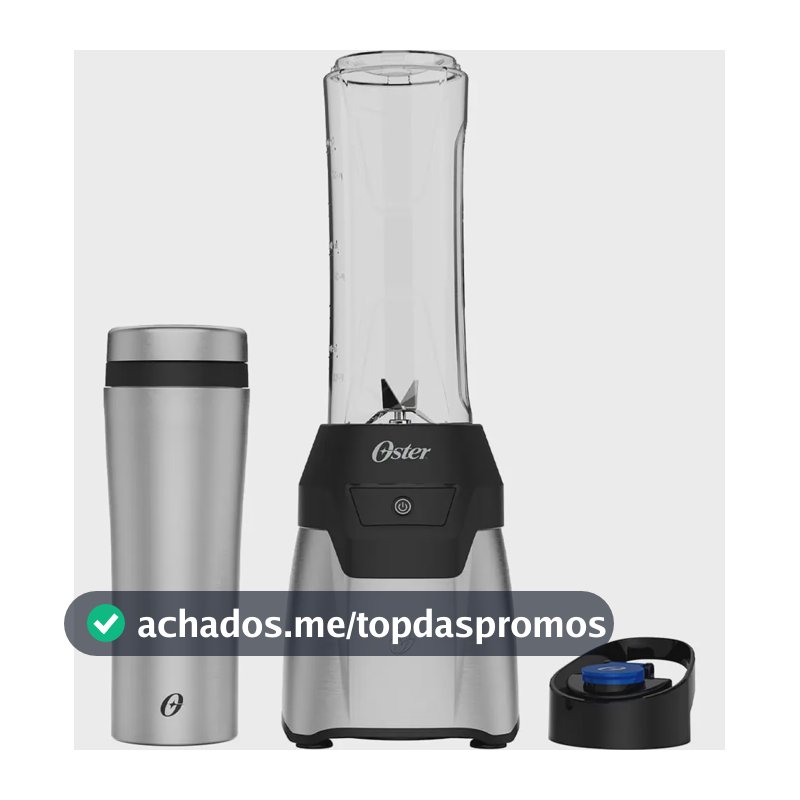 Blender Power Inox Oster Com 2 Jarras To Go Cor Prateado
