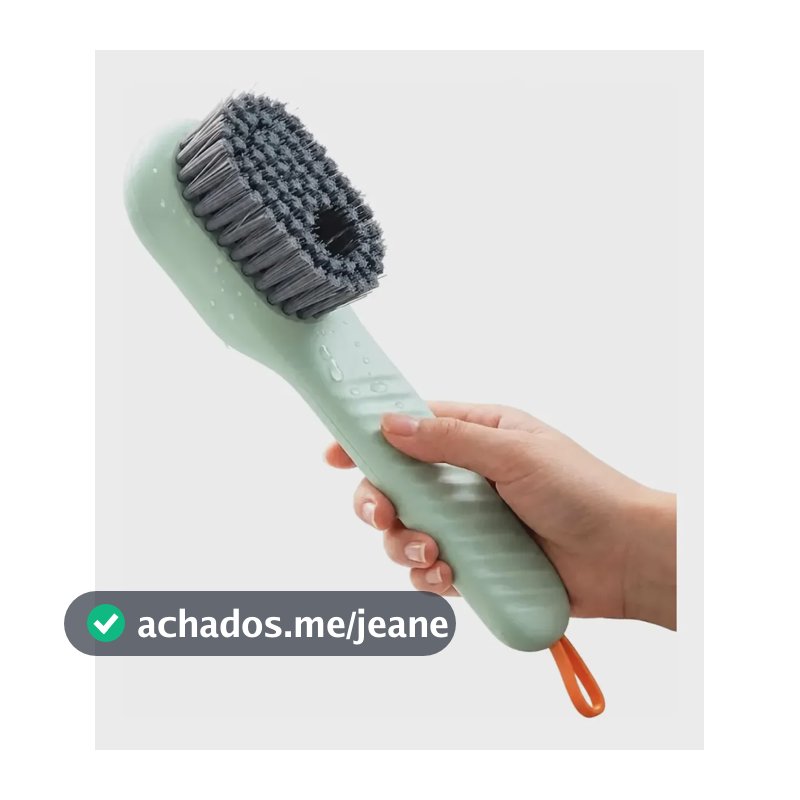 Escova Limpeza Multifuncional Banheiro Tenis Dispenser Sabão Verde