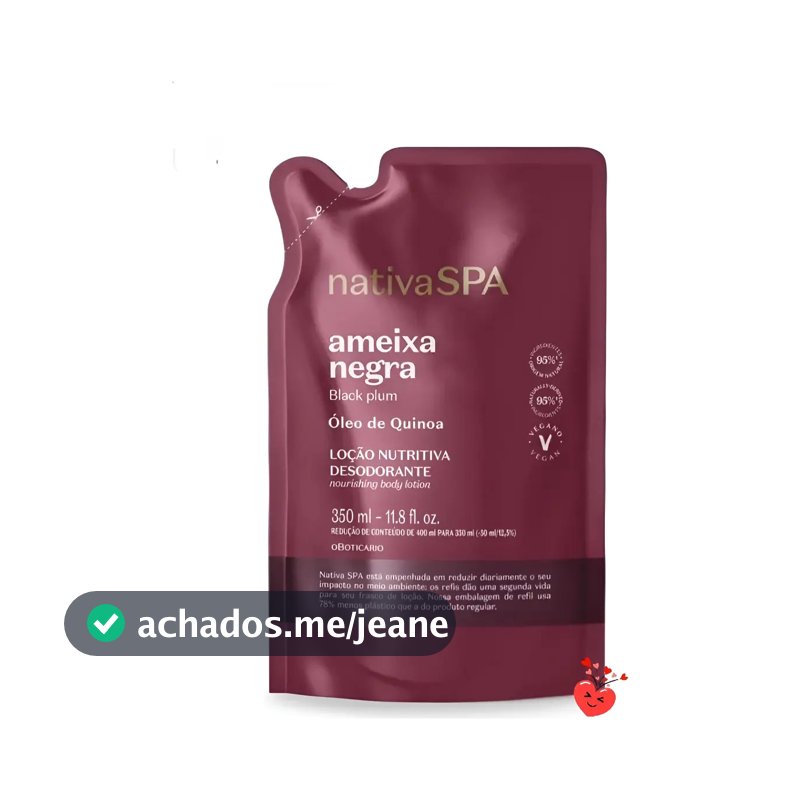 Refil Nativa Spa Ameixa Negra 350ml O Boticario Ameixa Negra