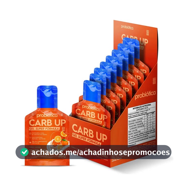 Carb Up Gel Super Formula Laranja 30g Cx 10 Und - Probiotica