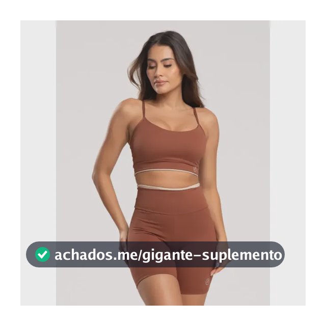 Conjunto Academia Element Poliamida Short E Top Marrom Gg