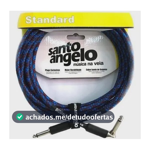 Cabo Santo Angelo Guitarra Violão Teclado Tecido P10 L 3,05m