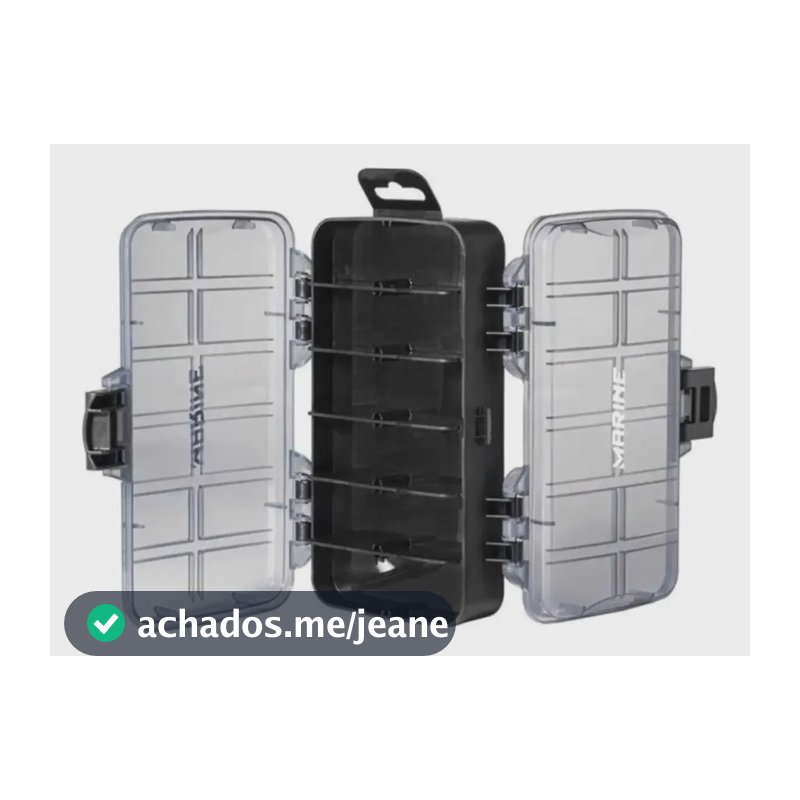 Estojo Pesca Dupla Face Marine Sports 2 Partes 11 Divisões Cor Preto