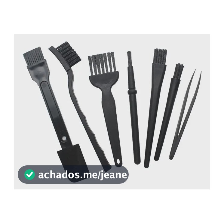 Kit 7 Pincel E Escova Antiestático Esd P/ Limpeza De Placas