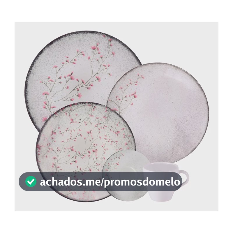 Aparelho de Jantar Tramontina Floralis Porcelana 20 peças