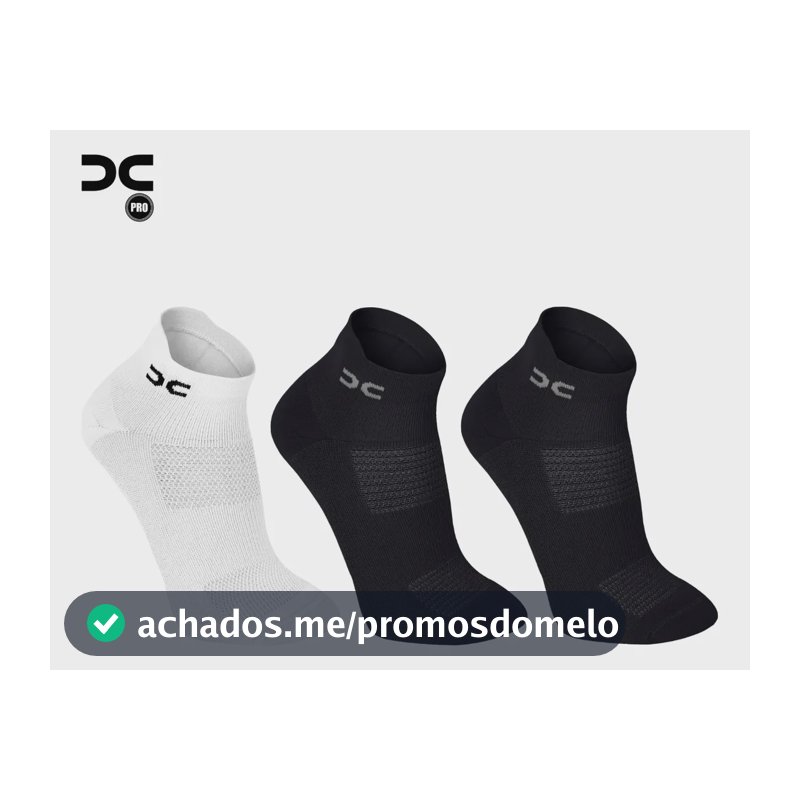 Kit 3 Meias Esporte Academia Compressão Cano Curto Unissex 2preto/1branco Liso 38ao43