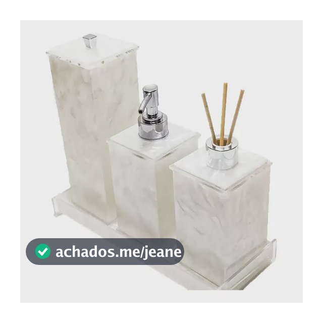 Kit Acessorio Banheiro Em Acrilico 4 Pçs Difusor De Aromas!