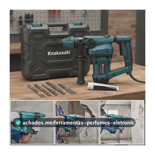 Martelete Furadeira Impacto 1600w 5,5j Rotativo Rompedor Azul-aço 127v 50 Hz/60 Hz
