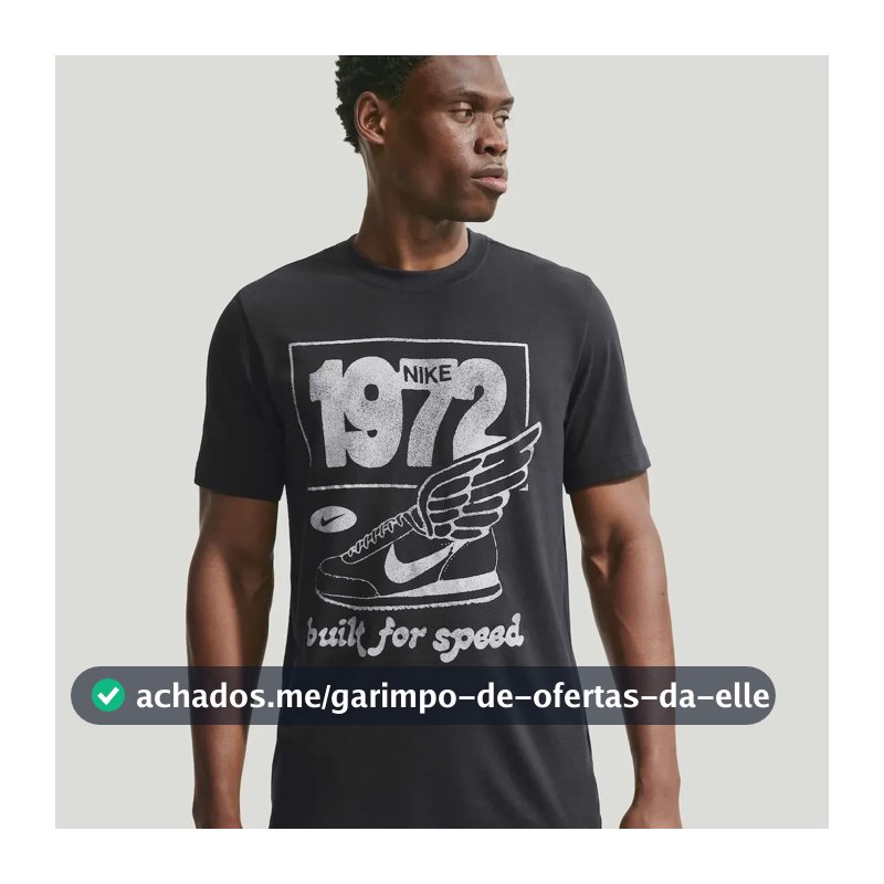 Camiseta Dri-fit Nike Run Dna Masculina Preto Gg