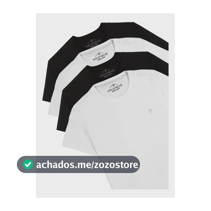 Kit 4 Camisetas Masculinas Polo Wear Sortido Sortido G Liso