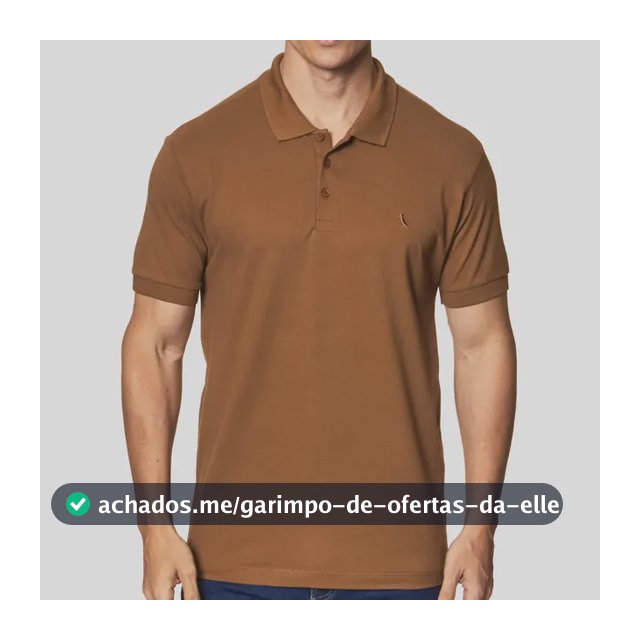 Polo Masculina Reserva Regular New Basic Caramelo Liso Gg
