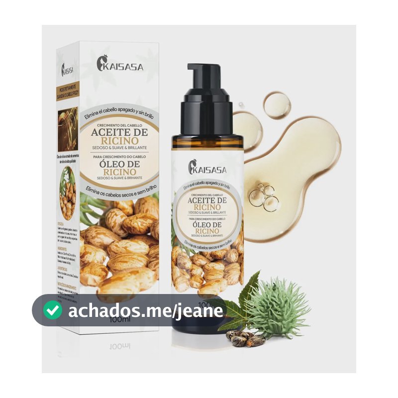 Kaisasa Oleo De Ricino Para O Crescimento Do Cabelo