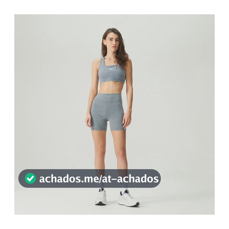 Bermuda Feminina Flat Life Ii Fila Cinza Medio Liso G