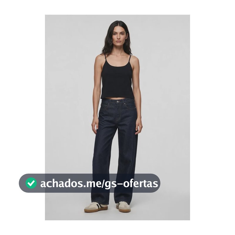 Calça Jeans Feminina Wide Leg Hering Adulto Azul 038