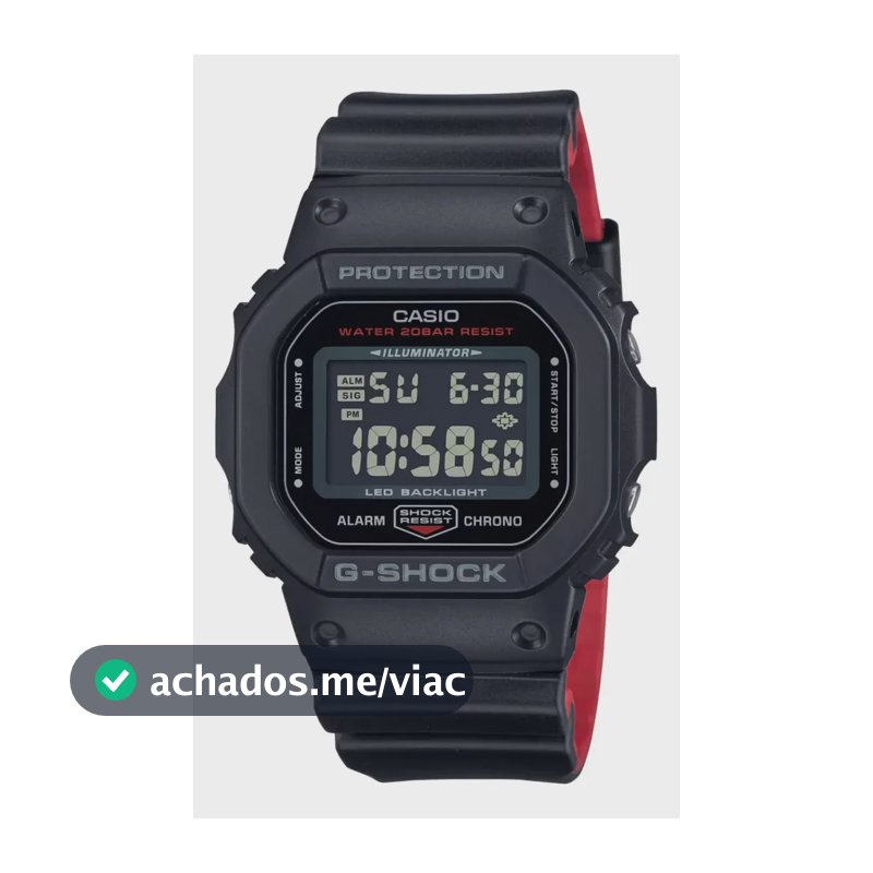 Relógio Casio G-shock Masculino Digital Dw-5600uhr-1dr